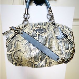Coach Leather Satchel - Madison Sophia Python Snakeskin - 16354